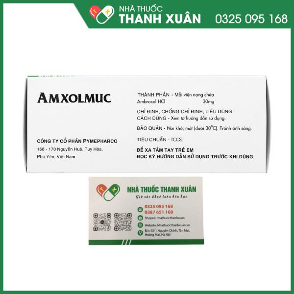 Amxolmuc 30mg trị bệnh cấp, mạn tính ở đường hô hấp
